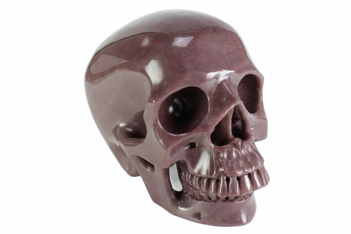 Realistic Strawberry Quartz Crystal Skull - Madagascar #382032